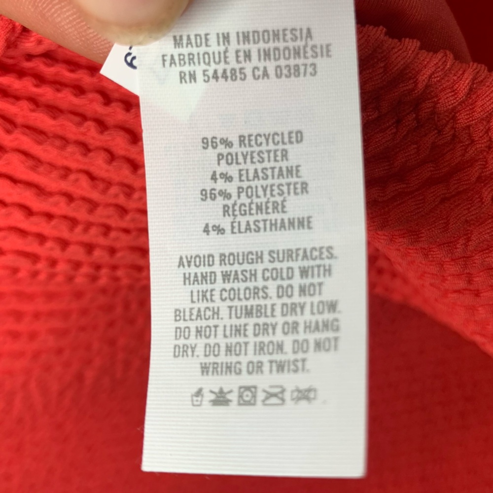 NWT Aerie Crinkle Birthday Scoop Cheekiest One Piece Red Swimsuit, size M & XL - Picture 7 of 12